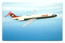Fokker 100 Swissair Vintage Postcard Airline Issued picture