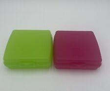 Tupperware Sandwich Keeper Hot Lime Green Or Pink Container Square Hinge New picture