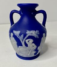 Antique Dark Blue Jasperware Wedgwood Portland Vase 4” 1877 picture