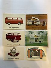 NOS (6) VW Volkswagen Bus Vintage Dealer Postcard, c1965 & c1970 picture