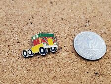 Vintage Red and Yellow Semi Truck Enamel Pin picture