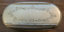 Rare Antique Swedish Snuff Box 1909 Pal Olsson Wanga Silver & Horn picture