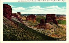 Vintage Postcard- TEAKETTLE, GIANT'S TUMB, CASTLE ROCK, GREEN RIVER, WY. picture