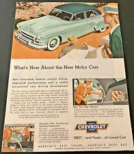 1950 Chevy Chevrolet De Luxe - Vintage Original Print Ad / Wall Art - CLEAN picture