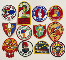 BSA OLD NATIONAL REGION 1,2,3,4,5,6,7,8,9,10,11 REPRODUCTION PATCHES SET OF 12 picture