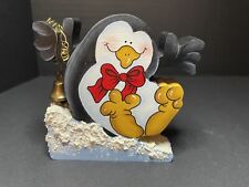 Wooden Sliding Christmas 3 1/2”  Penguin With Bell picture