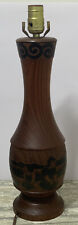 MID Century - Turned Teak Hand Carved  LAMP BASE Lovely original condition picture