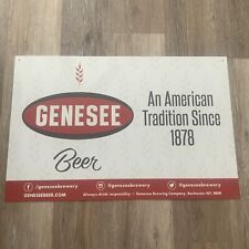 Genesee Beer Sign Tin Metal Bar An American Tradition Since 1878 Rare Square picture
