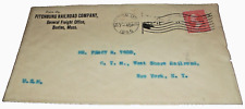 1896 FITCHBURG RAILROAD USED COMPANY ENVELOPE B&M picture
