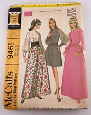 Vintage 1968 McCall's 9461 Misses Dress-3 Versions Pattern Size 10-12 picture