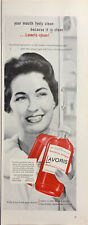 Vintage 1959 Lavoris Mouthwas & Gargle Woman Smiling Print Ad Advertisement picture