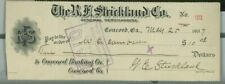 1907 R.F Strickland Co. General Merchandise Concord Bank Check GA  $10 48 picture