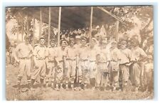 Early Baseball Team RPPC Real Photo Postcard - Damaged picture