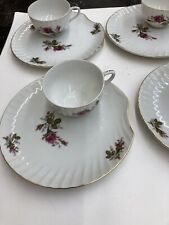VINTAGE 31/10 MADE IN JAPAN 6 ROSE TEA CUP AND SANDWICH PLATE SETS picture