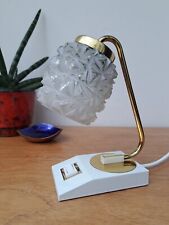 Vintage Mid Century 50s 60s West German Bedside Table Lamp Light Glass Gold picture