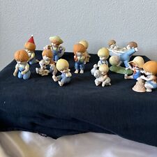 80’s Vintage Enesco Country Cousins Porcelain Figurines Lot Of 13 Collectibles picture