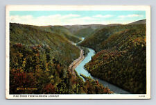 c1936 WB Postcard Wellsboro PA Pennsylvania Pine Creek Gorge Harrison Lookout picture