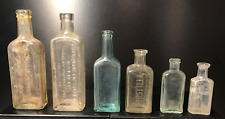 7 Vintage Glass Old Bottles Various Types & Colors - Medicine, Syrup, Fragrance picture