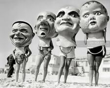 1930s Bathing Beauties Giant Mardi Gras Figures Photo - Venice Beach - Bizarre picture