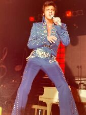 J2 Photo Handsome Elvis Impersonator Lookalike 1980's Sexy Blue Jumpsuit Singing picture