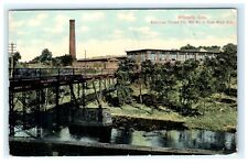 1911 American Thread Co. Willimantic CT Connecticut Early Postcard - DAMAGED picture