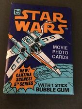 Star Wars Vintage 1977 Series 5 Sealed Wax Pack topps cards & sticker picture