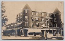 Medway MA RPPC New Medway Hotel 1906 To Saco Maine Real Photo Postcard B32 picture