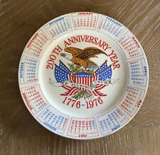 Vintage 200th Anniversary Collector Calendar Plate 1776-1976 Spencer Gifts picture