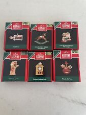 Vintage Hallmark Miniature Ornaments Lot of 6 1992 Inside Story Hickory Dickory picture