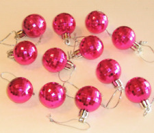 Faceted Mini Balls Christmas Ornaments Decorations Rose Red 1