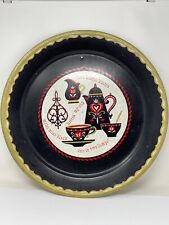 Vintage Pennsylvania Dutch Large Round Coffee Tray picture
