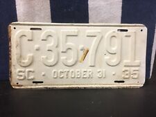 Vintage 1935 South Carolina License Plate Pair picture