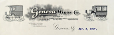 Antique 1907 Geneva Wagon Company New York Illustrated Letterhead picture