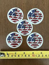Lot of 5 IAFF FIREFIGHTER Helmet Stickers  DECALS W/ Union Bug  “AMERICAN FLAG” picture