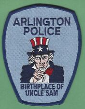 ARLINGTON MASSACHUSETTS POLICE PATCH UNCLE SAM picture