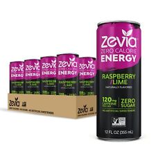 Zevia Zero Calorie Energy Drink Raspberry Lime 12 Ounce Cans Pack of 12 picture