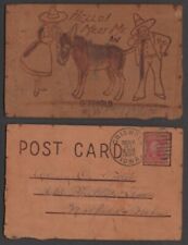 1905 Iowa Postcard – Leather – Griswold – Donkey Telephone picture