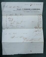 1852 antique PIERSON & JENNINGS RECEIPT clothing McLEOD bennettsville sc paper picture