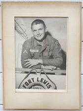 WWII Vintage Studio Photo American Soldier Private US Army Fort Lewis Washington picture