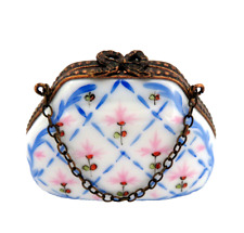 LIMOGES France Porcelain Purse Handbag Trinket Box picture