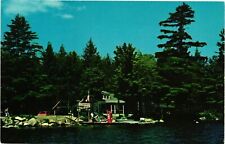 Vintage Postcard- Marina, Schoodic Lake, Brownville, ME picture