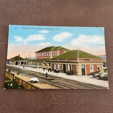 Northern Pacific Railroad Depot Livingston MT Postcard From Early 1900s Montana picture