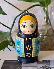 Matryoshka CANDLE Russian Nesting Girl Doll Vintage RARE Gift Hand Painted 4