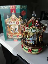 VTG MAISTO HOLIDAY MERRY GO ROUND 1995 #63008 LIGHTS AND MOVEMENT Read pls picture