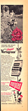 1954 Vertagreen Vintage Print Ad Garden Flower Fertilizer Plant Food Energized picture