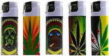 Rasta Neon Electronic Disposable Lighters, Assorted Colors- Count 5 picture