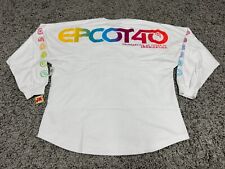 NEW Disney Spirit Jersey Adult Large White Epcot 40th Anniversary Rainbow Parks picture