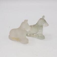 Pair of Clear Glass Scotty Dog Figurine picture
