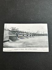 1908 Irrigation Of Victoria Weir Of River Goulburn Australia Vintage Postcard picture