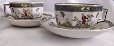 2 Vintage 1925 Royal Doulton Mandarin Teacups With Saucer Discontinued Pattern picture